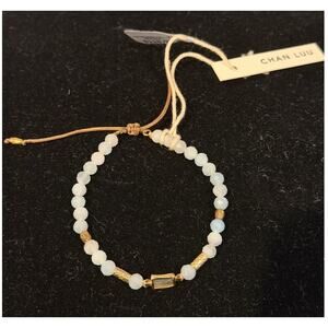 Chan Luu Aquamarine Beaded Slider  Bracelet - NWT